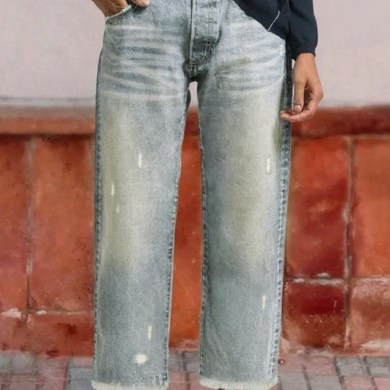 Emily | Retro cropped straight-leg jeans