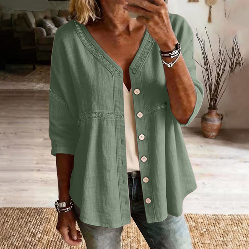 Margot | Timeless Cotton Button Blouse