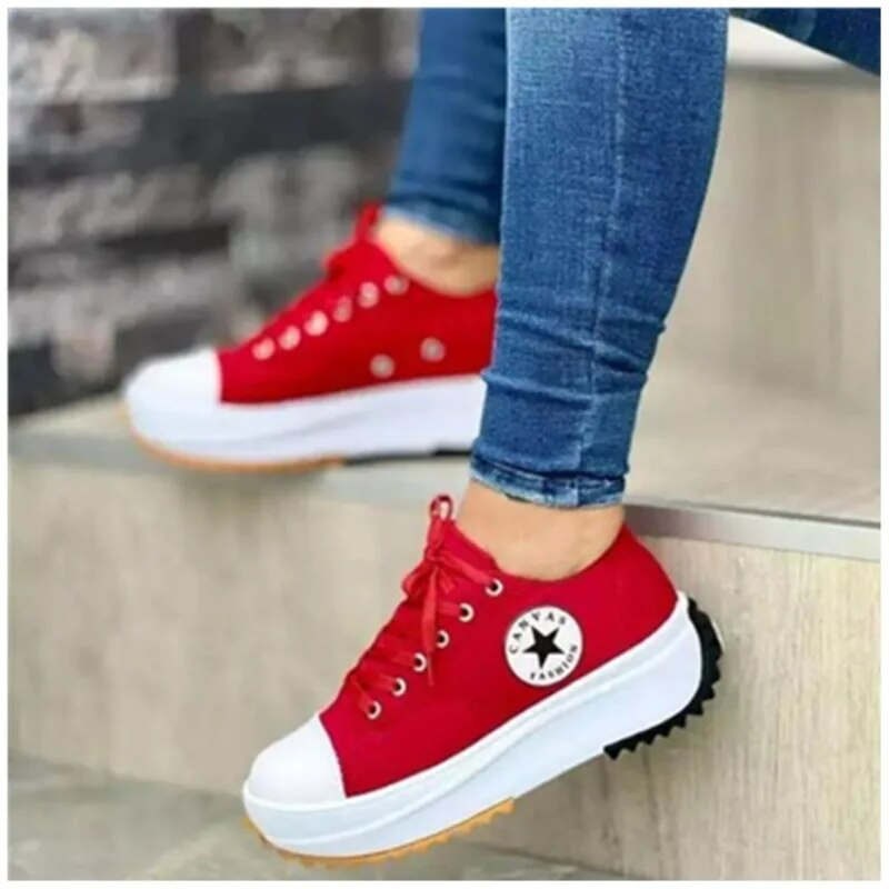 Posy | Platform Canvas Trainers