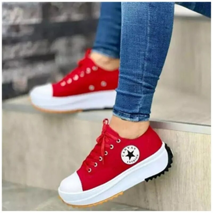 Posy | Platform Canvas Trainers