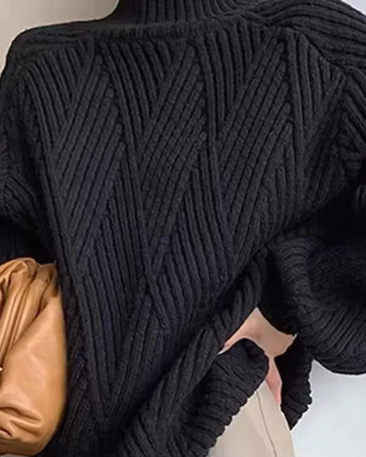 Tamsin | Cable Knit Oversized Turtleneck Jumper