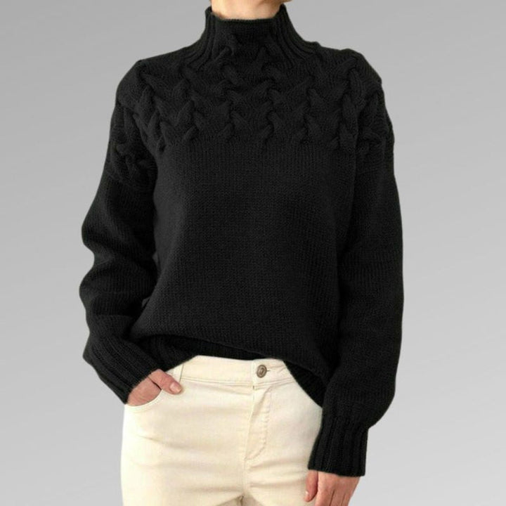 Gwendolen | Cable Yoke Turtleneck Jumper