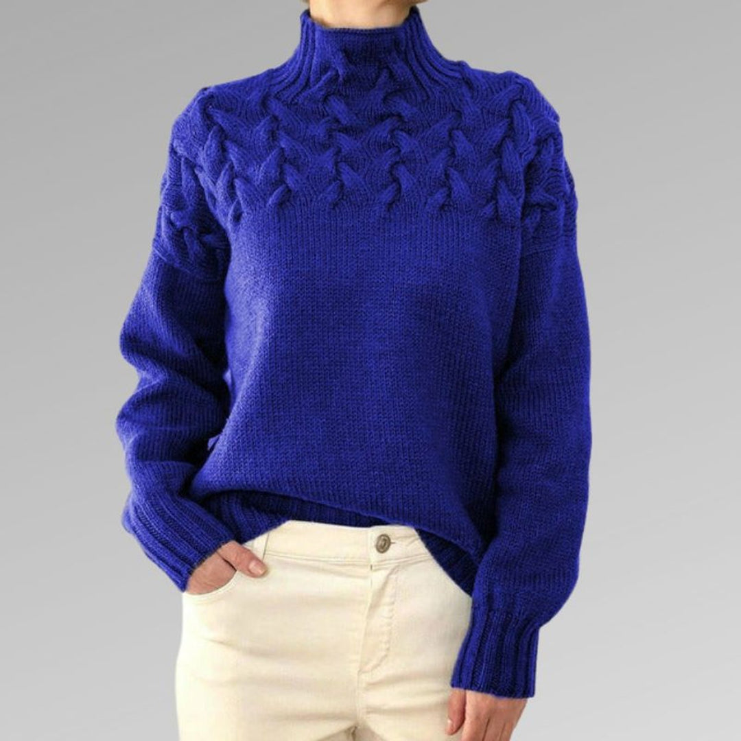 Gwendolen | Cable Yoke Turtleneck Jumper
