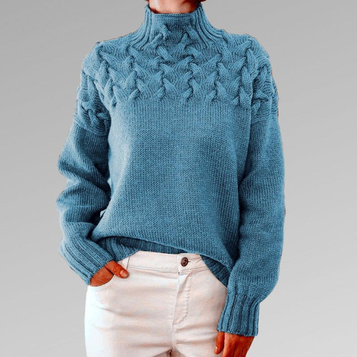Gwendolen | Cable Yoke Turtleneck Jumper