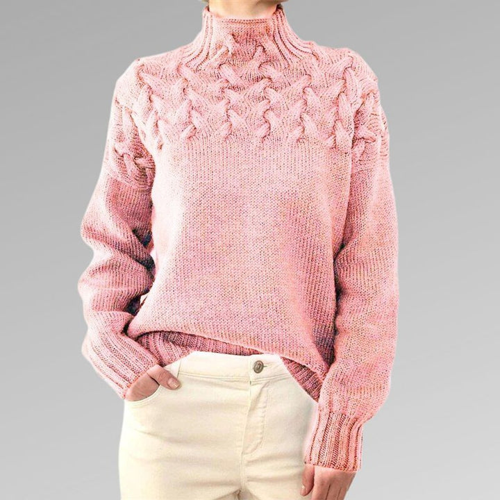 Gwendolen | Cable Yoke Turtleneck Jumper
