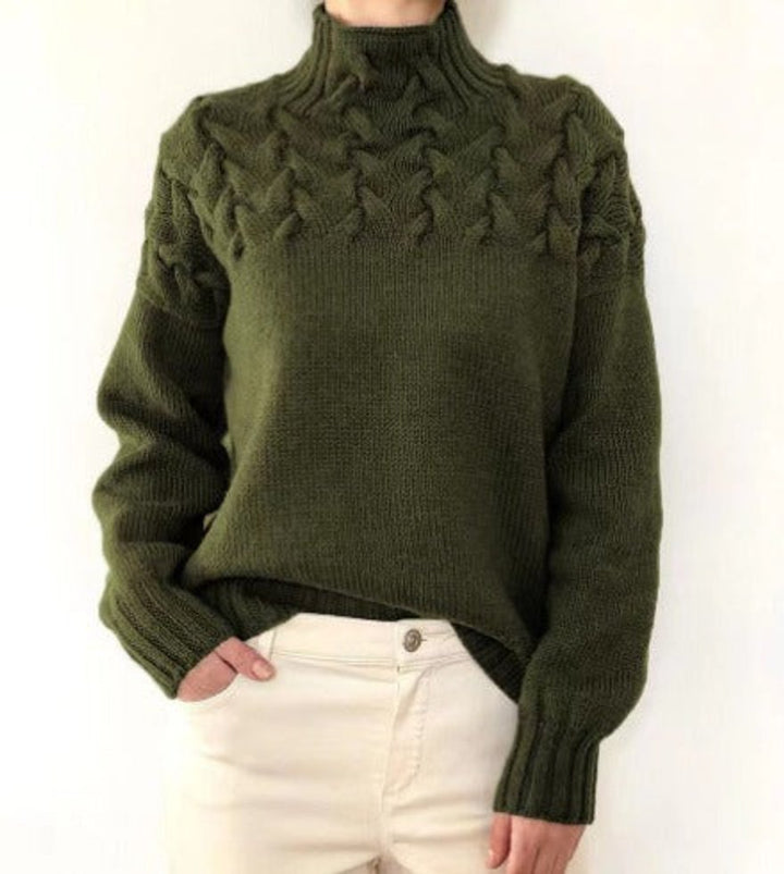 Gwendolen | Cable Yoke Turtleneck Jumper
