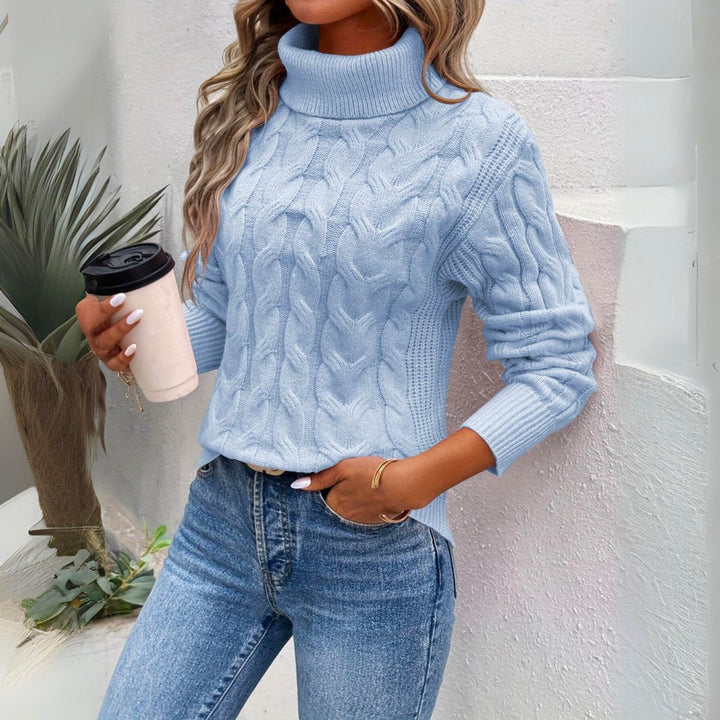 Honora | Cosy Cable Knit Turtleneck Jumper