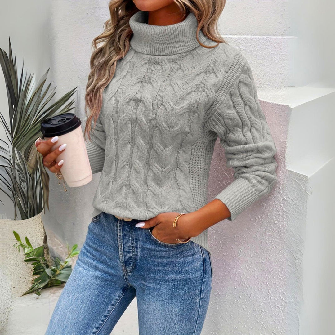 Honora | Cosy Cable Knit Turtleneck Jumper
