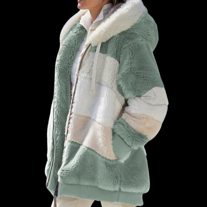 Agnes | Colour Block Hooded Coat