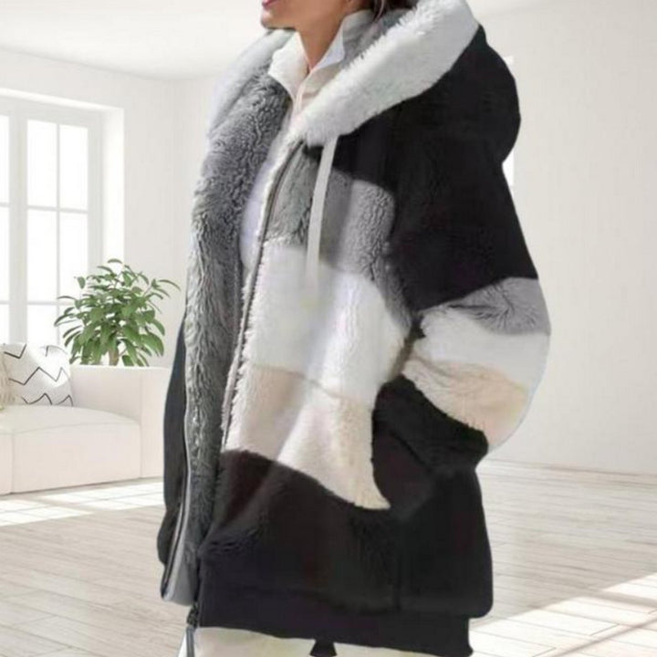 Agnes | Colour Block Hooded Coat