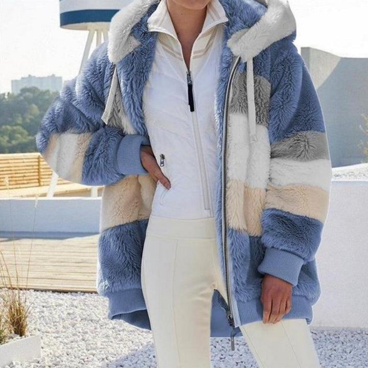 Agnes | Colour Block Hooded Coat