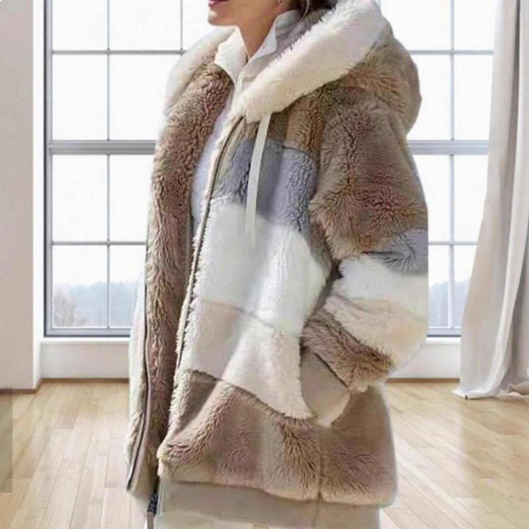 Agnes | Colour Block Hooded Coat