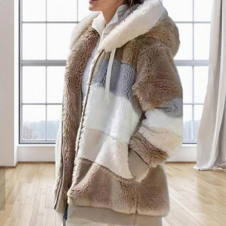 Agnes | Colour Block Hooded Coat