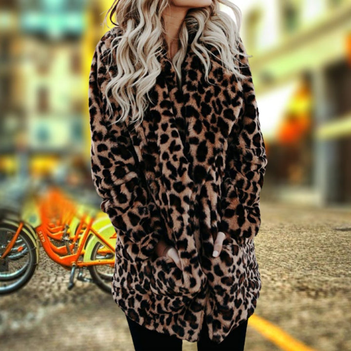 Cordelia | Leopard Print Open Coat