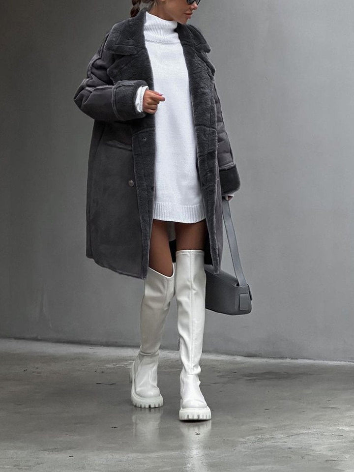 Augusta | Shearling Double Breasted Coat