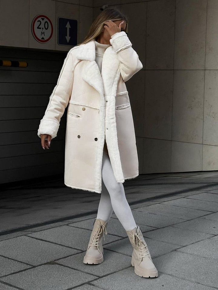 Augusta | Shearling Double Breasted Coat