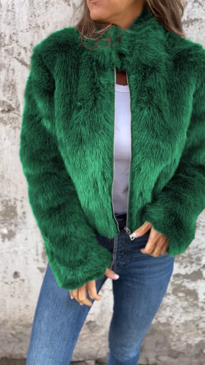 Eugenia | Luxe Zip Up Short Coat