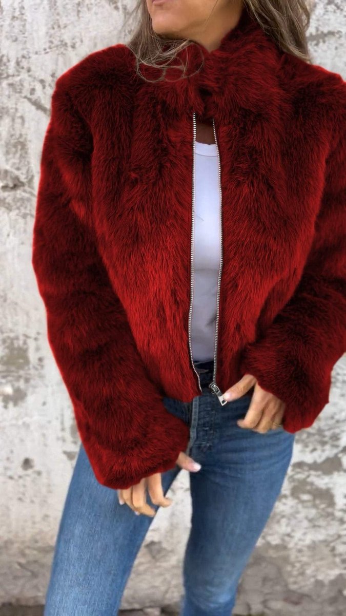 Eugenia | Luxe Zip Up Short Coat