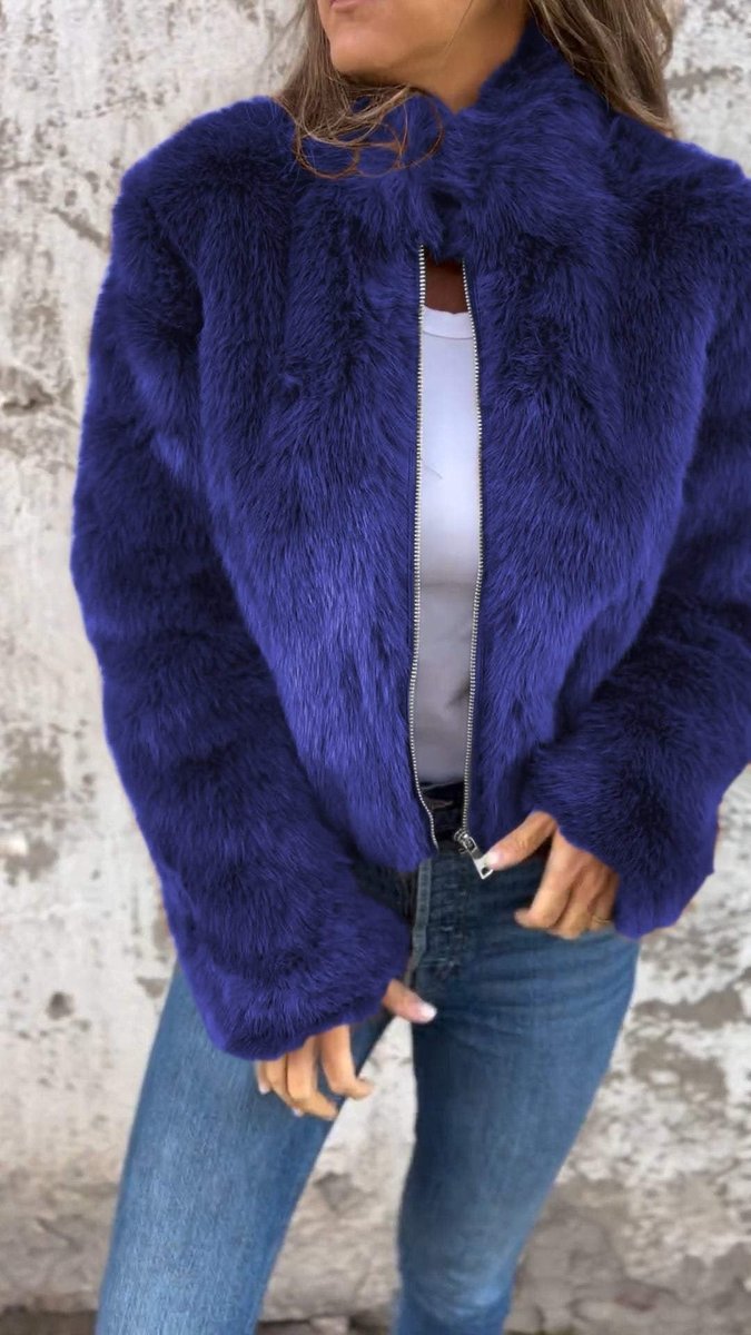 Eugenia | Luxe Zip Up Short Coat