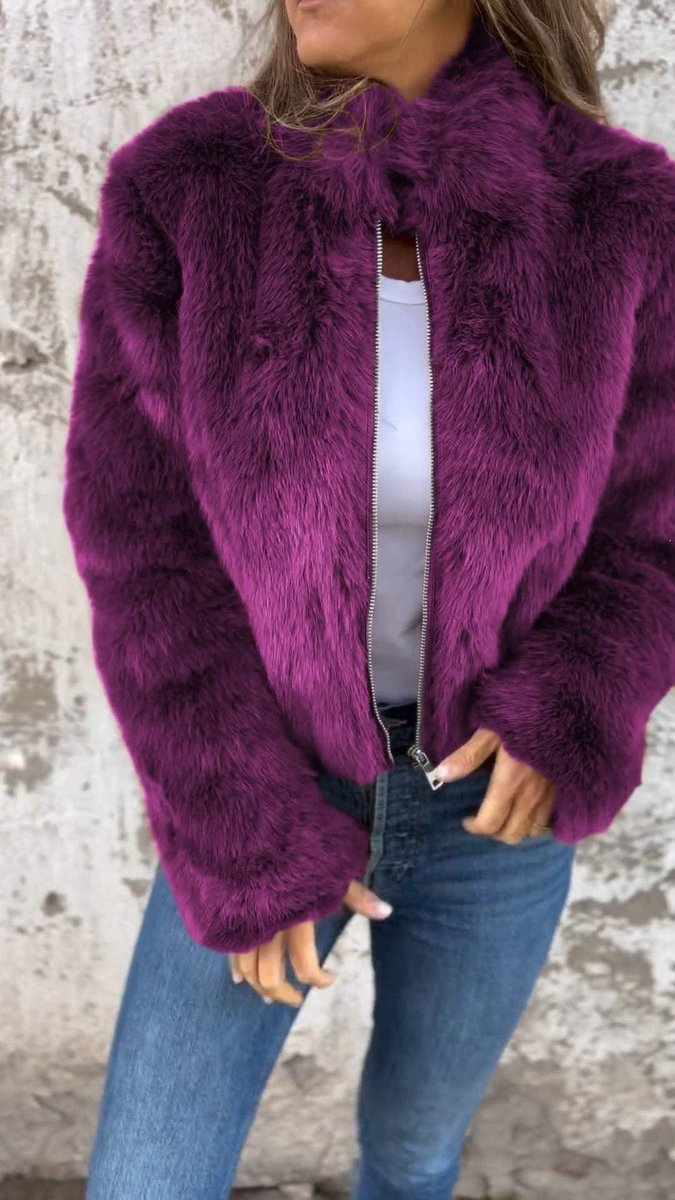 Eugenia | Luxe Zip Up Short Coat