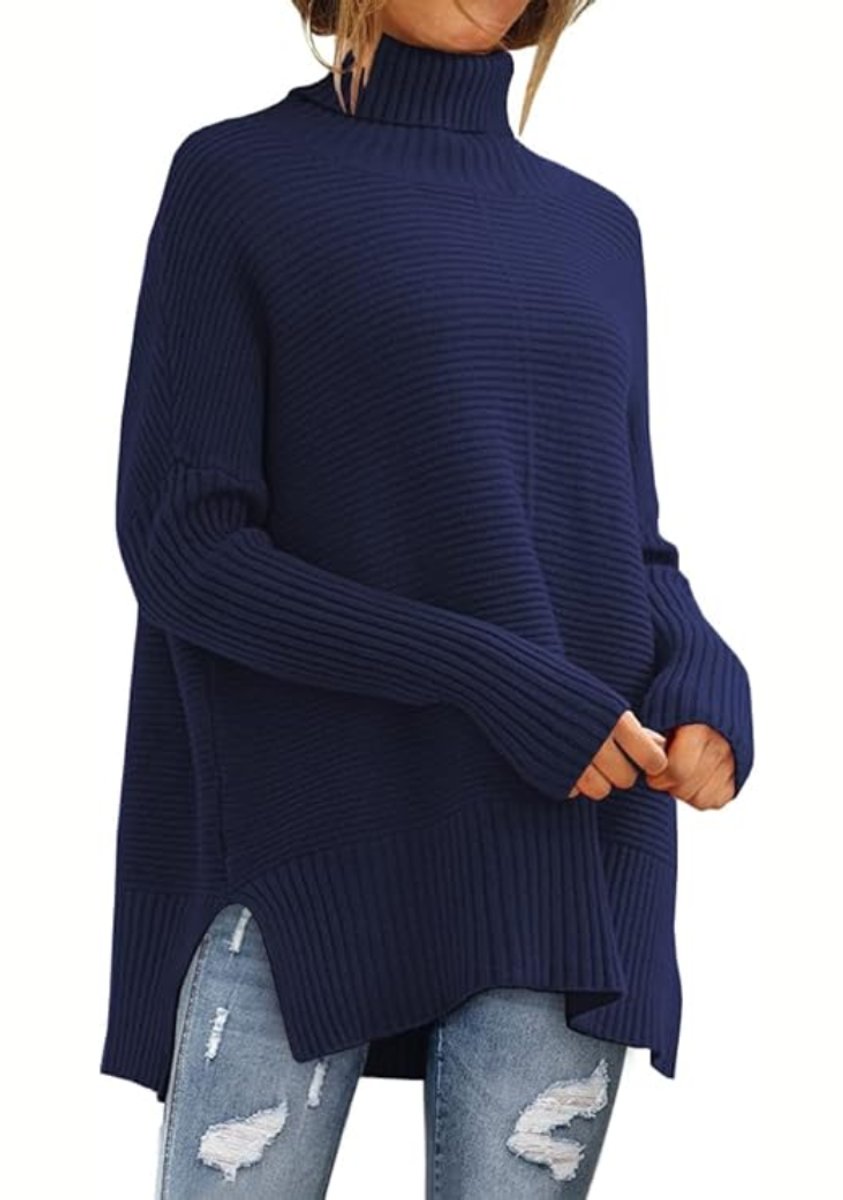 Lilias | Oversized Ribbed Turtleneck Jumper