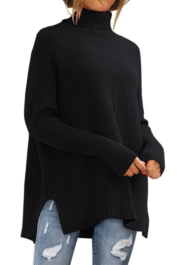 Lilias | Oversized Ribbed Turtleneck Jumper