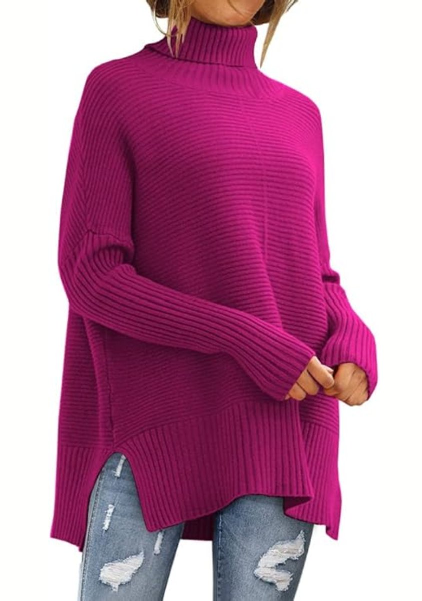 Lilias | Oversized Ribbed Turtleneck Jumper