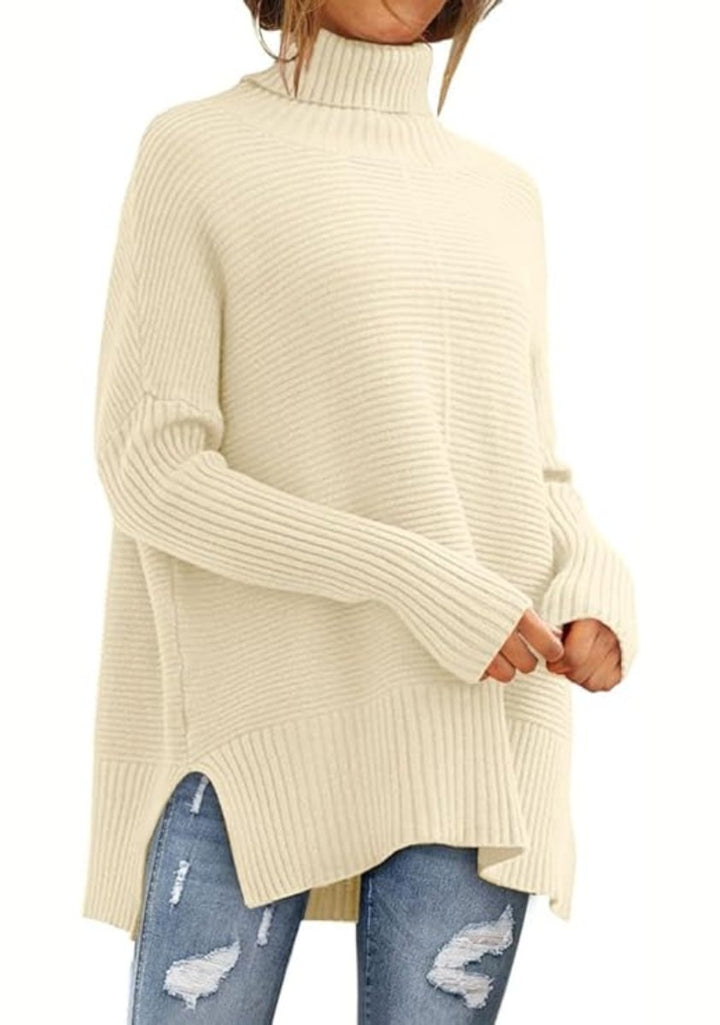 Lilias | Oversized Ribbed Turtleneck Jumper