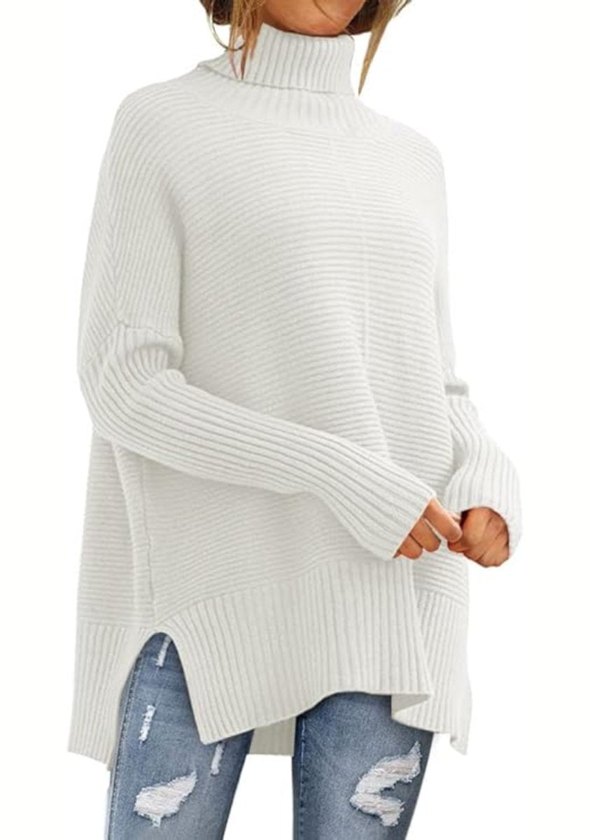 Lilias | Oversized Ribbed Turtleneck Jumper