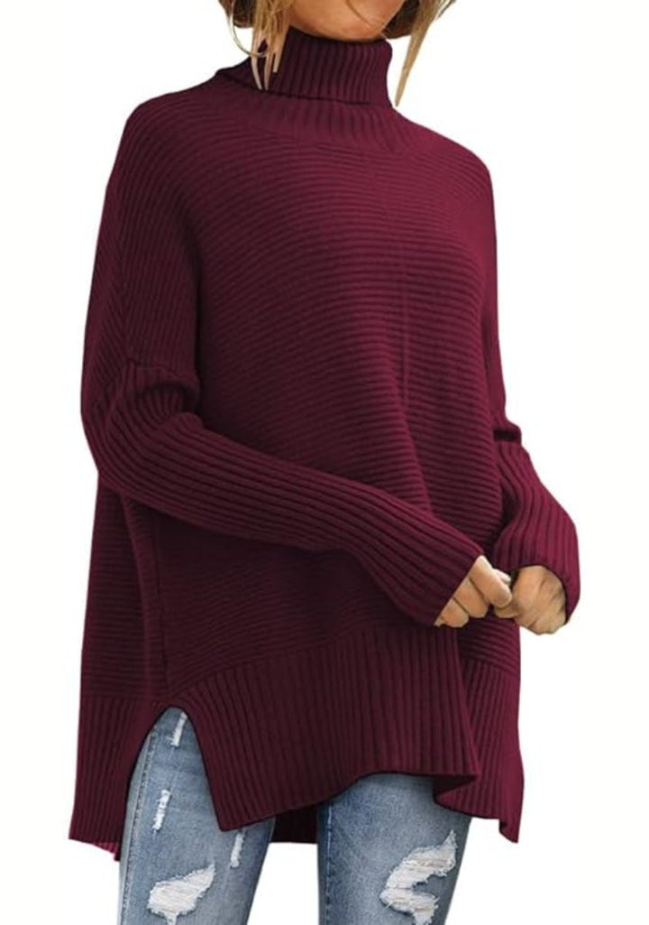Lilias | Oversized Ribbed Turtleneck Jumper