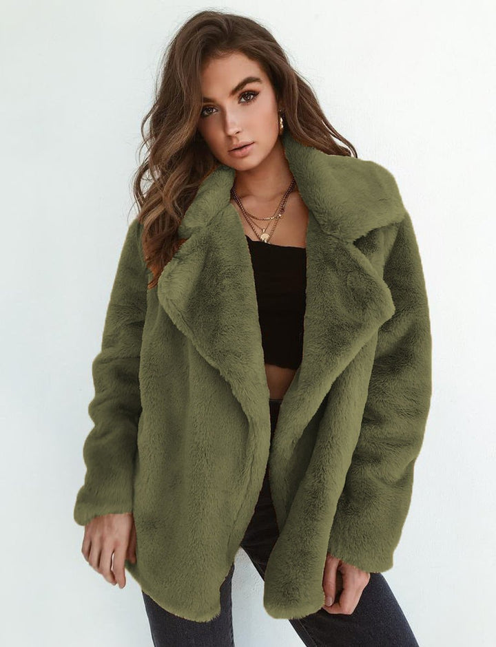 Octavia | Oversized Teddy Lapel Coat