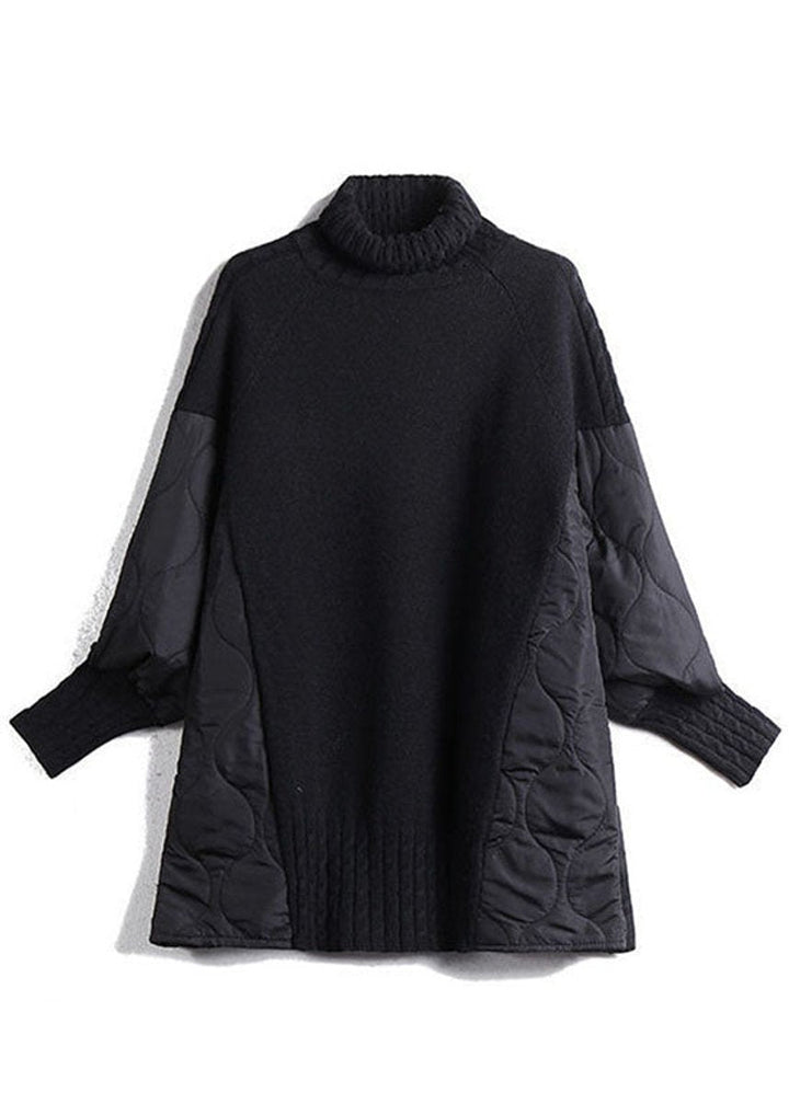 Lettice | Patchwork Quilted Turtleneck Jumper
