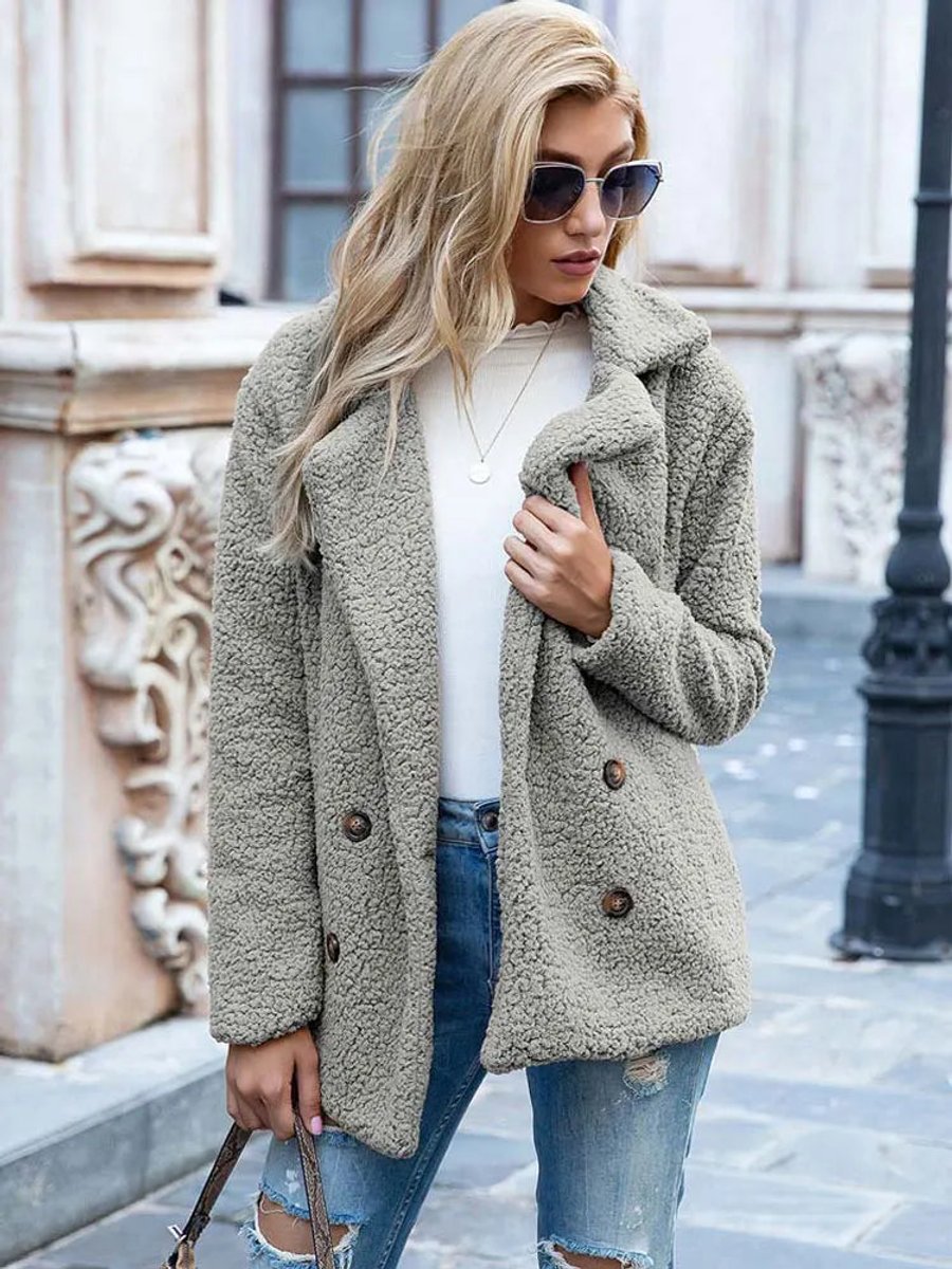 Clemency | Teddy Double Breasted Coat